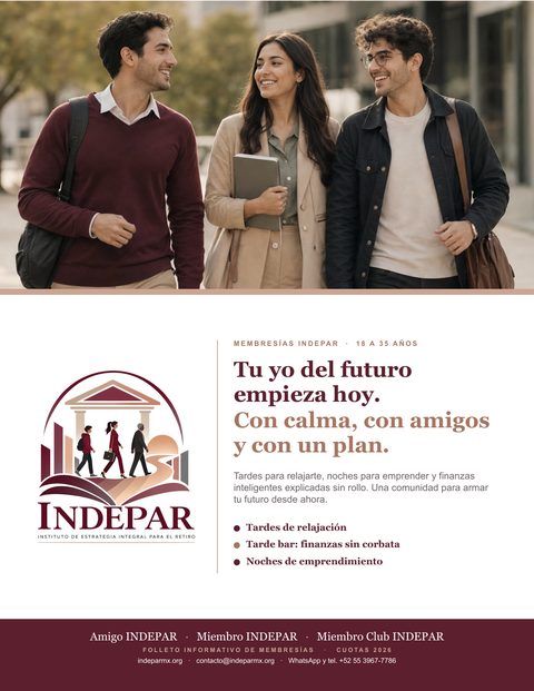 Portada del folleto: de 18 a 35 años